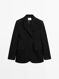 100% wool blazer with notch lapel - LIMITED