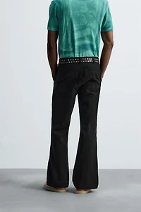 FLORAL EMBROIDERY PANTS