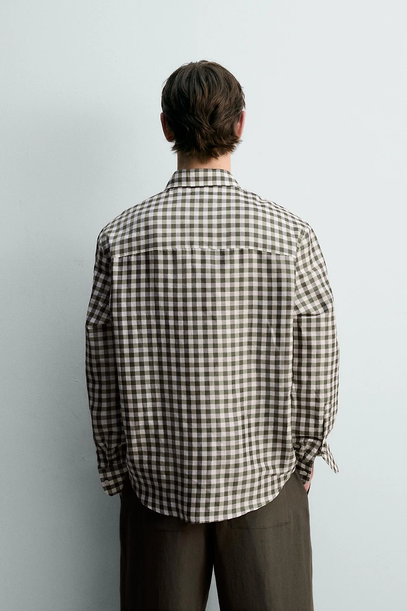 RAMIE - SILK PLAID SHIRT