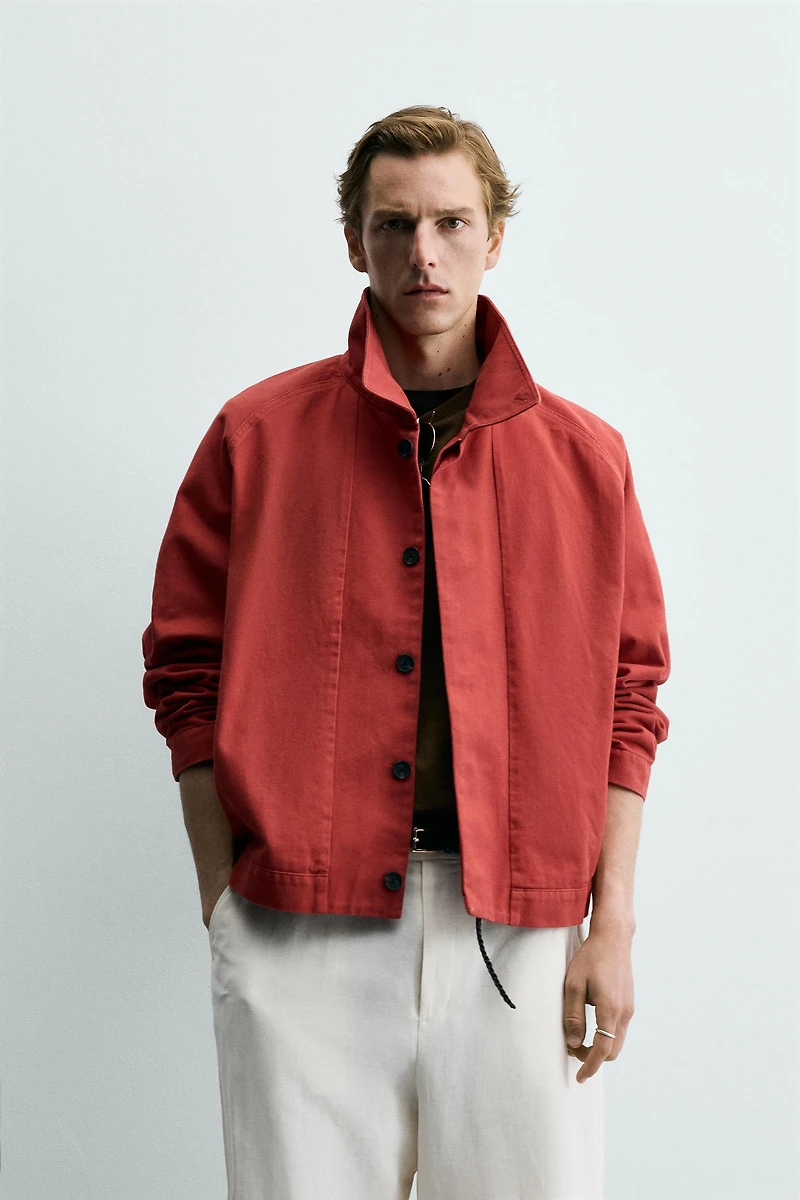 BLOUSON RELAXED FIT EN COTON