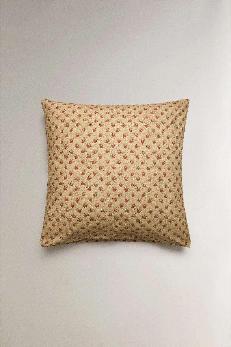 TAIE D'OREILLER PERCALE FRAISES | KATHARINE POLE