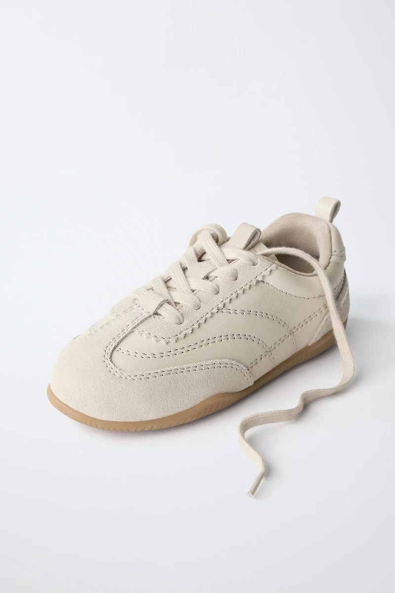 NEUTRAL LEATHER PLIMSOLLS