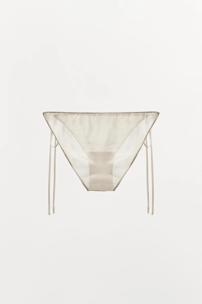 CULOTTE 100% SOIE À NŒUDS