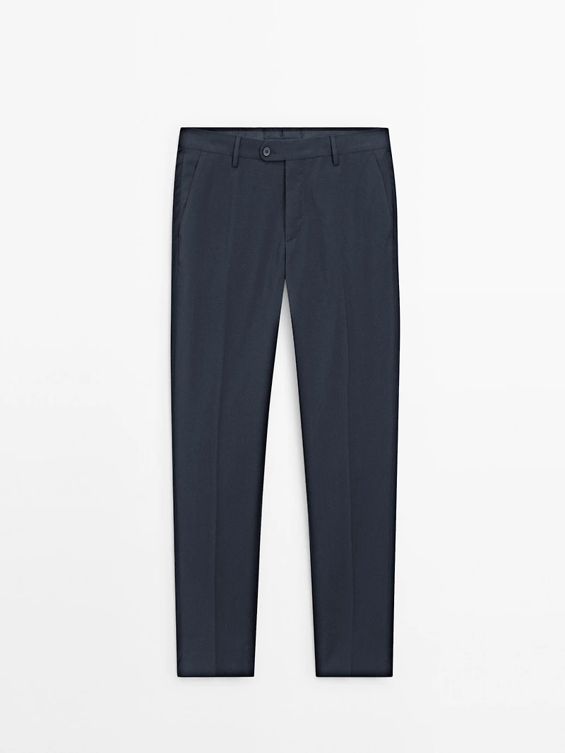 Cool wool suit pants