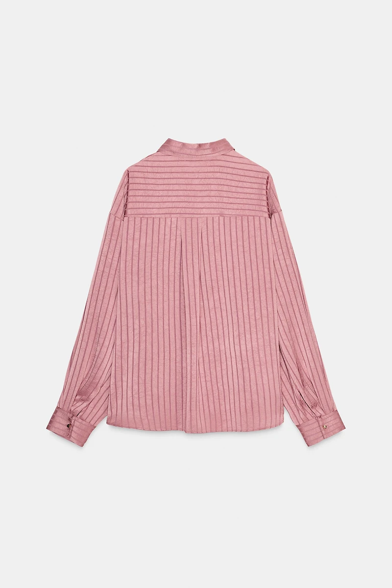 SATIN EFFECT STRIPED SHIRT