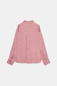 SATIN EFFECT STRIPED SHIRT