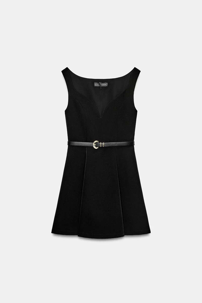 BELTED MINI DRESS