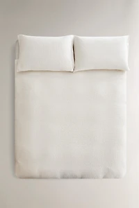 WAFFLE-KNIT DUVET COVER