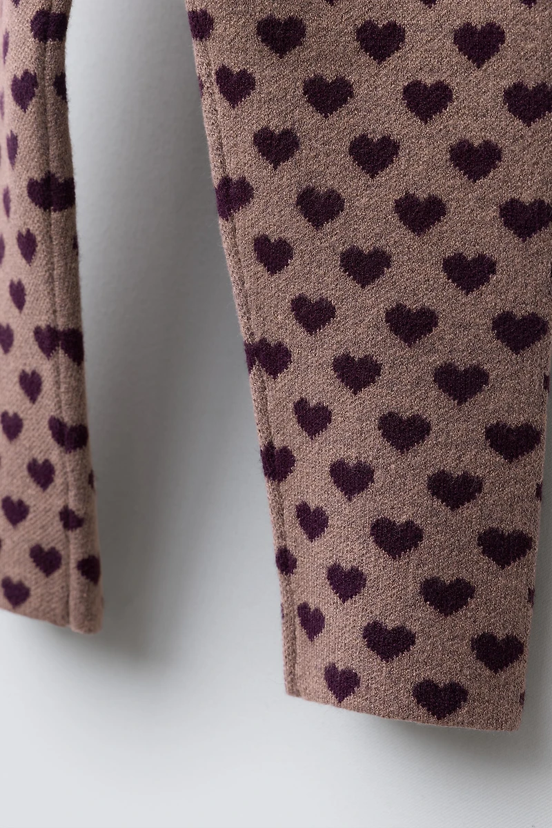 LEGGING EN MAILLE À CŒURS