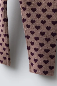 LEGGING EN MAILLE À CŒURS