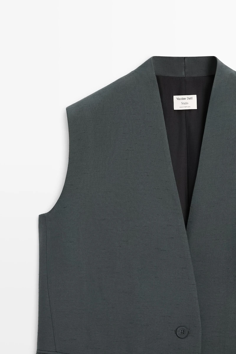 V-neck vest total look - STUDIO