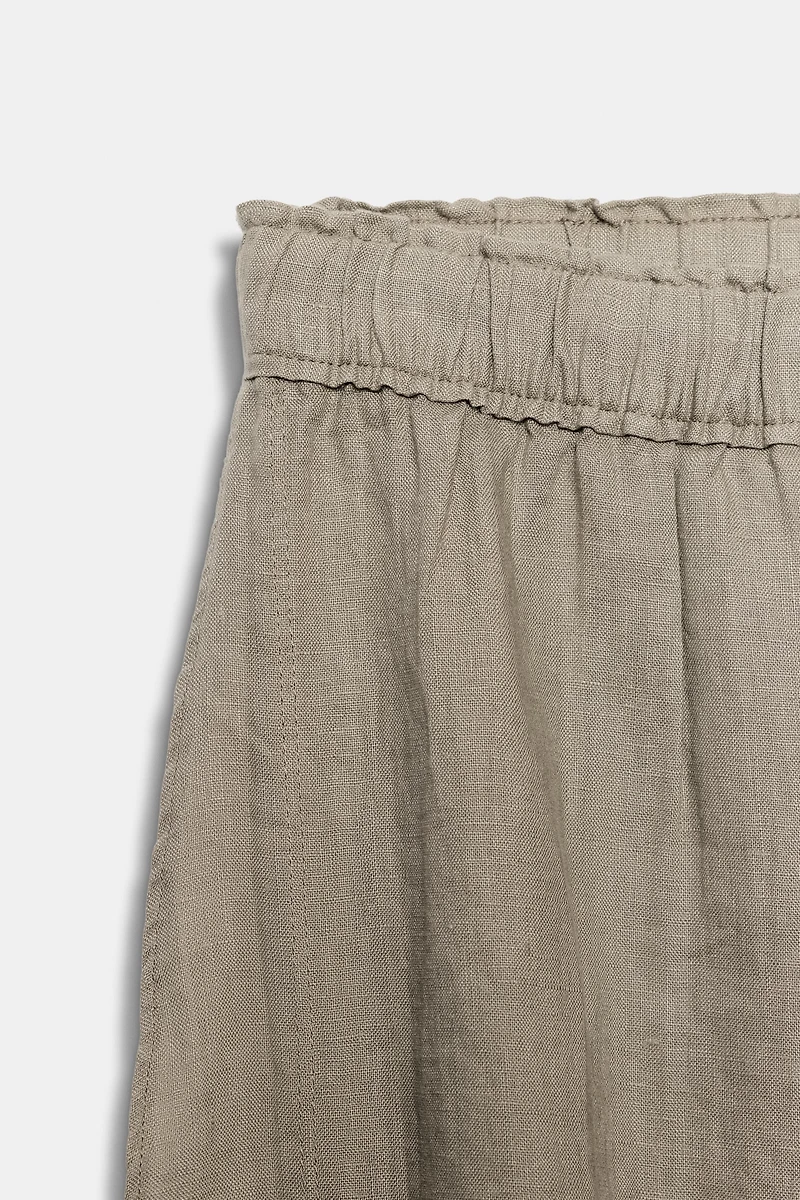 ZW COLLECTION 100% LINEN VENTED PANTS