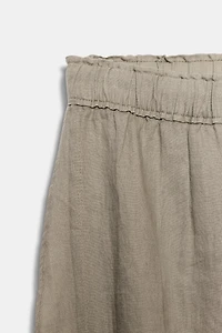 ZW COLLECTION 100% LINEN VENTED PANTS