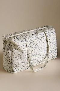 SAC À LANGER COTON FLEURS BLEUES