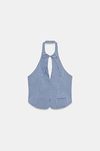 TOP HALTER À CARREAUX VICHY