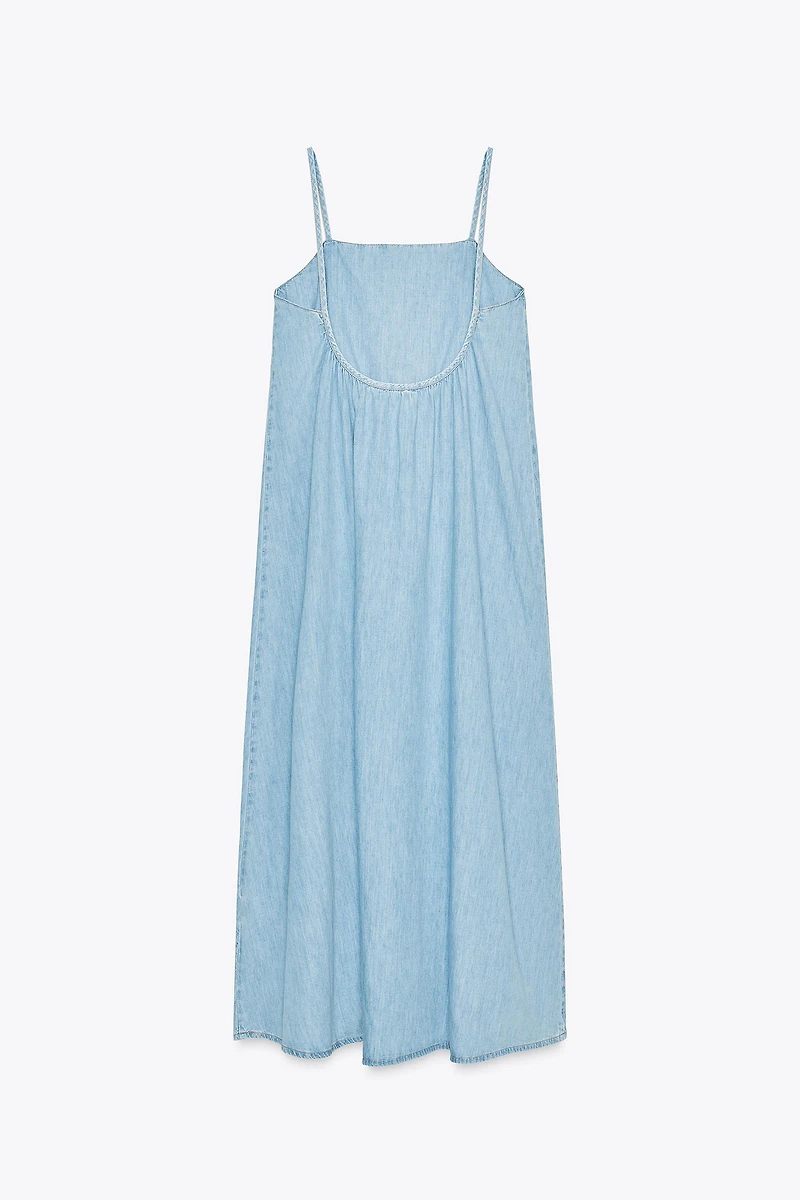 TRF DENIM MIDI DRESS