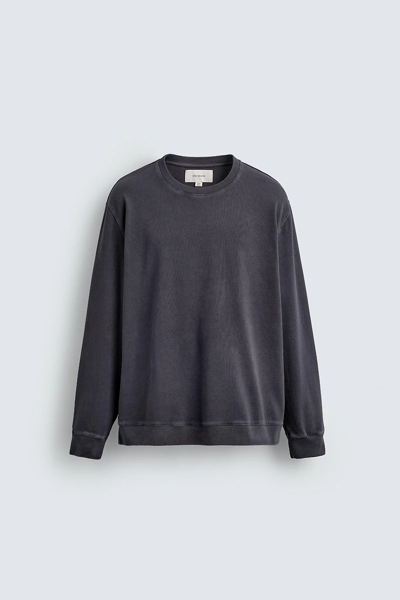 SWEAT DOUX COL ROND DÉLAVÉ