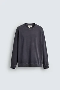 SWEAT DOUX COL ROND DÉLAVÉ