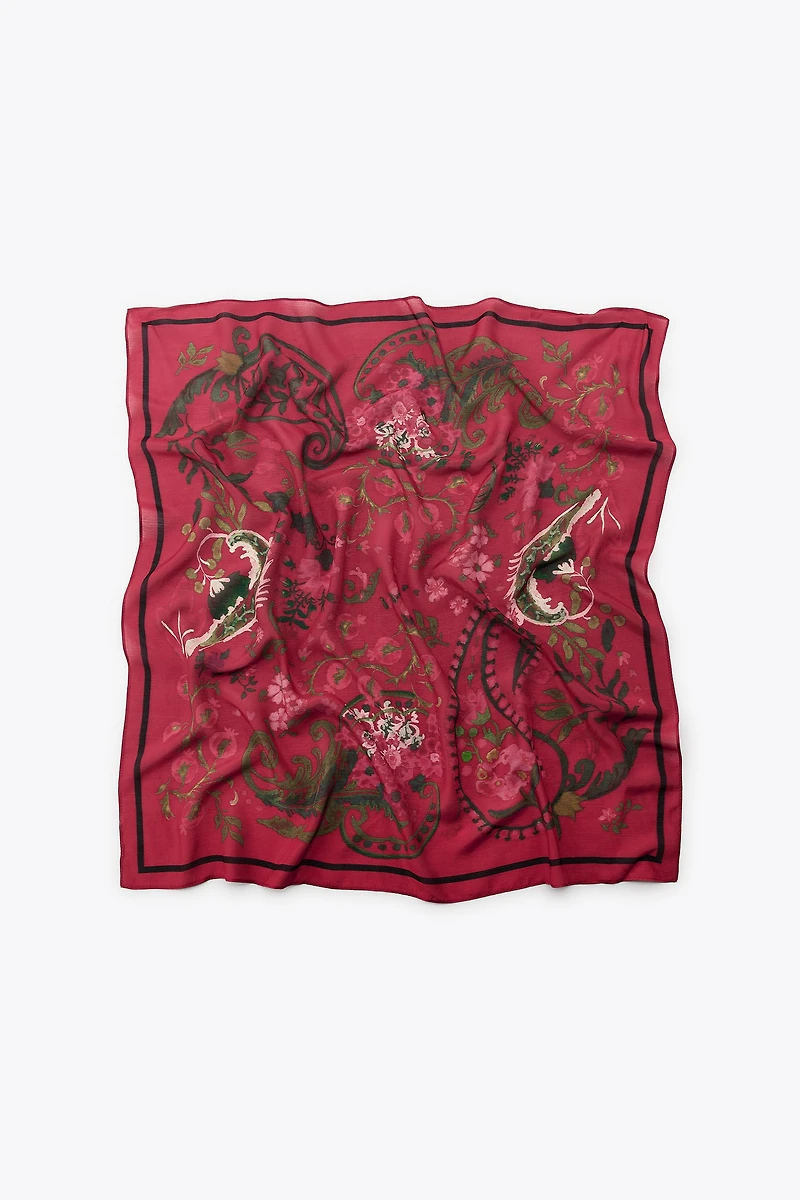 SILK BLEND PRINTED SCARF