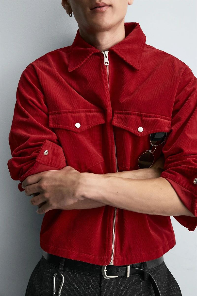 BOXY FIT CORDUROY OVERSHIRT