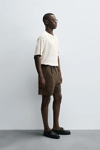 HEMP-VISCOSE STRIPED T-SHIRT