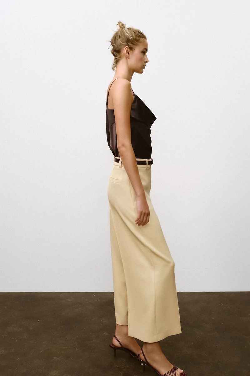 PANTALON JUPE-CULOTTE CEINTURE