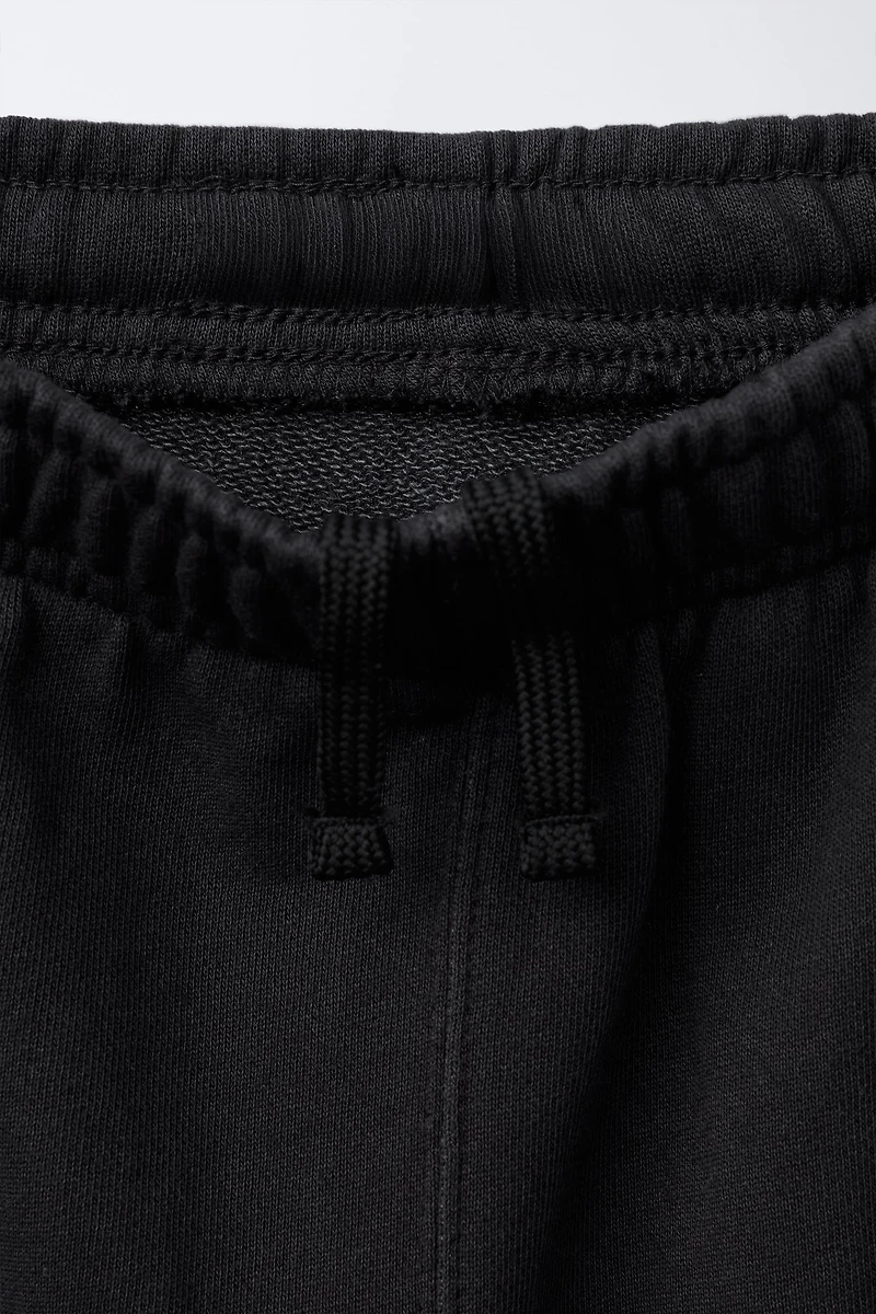 GARMENT DYED BARREL PLUSH PANTS