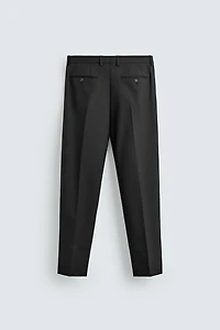 100% WOOL REGULAR FIT SUIT PANTS