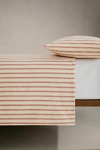 HOUSSE DE COUETTE PERCALE COTON RAYURES (300 FILS