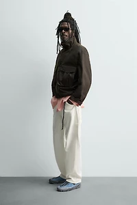 AARON LEVINE X ZARA CROPPED WAXED EFFECT JACKET