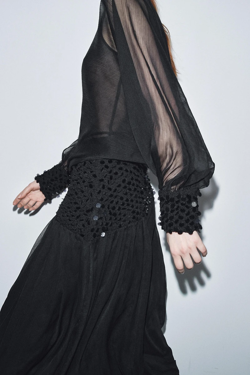 ZW COLLECTION SEMI-SHEER BLOUSE