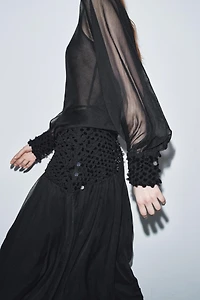 ZW COLLECTION SEMI-SHEER BLOUSE