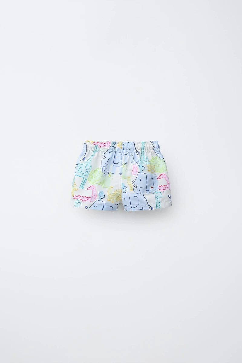 2-6 YEARS/ ANIMAL SWIM SHORTS