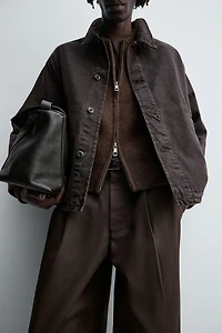 BOXY FIT DENIM OVERSHIRT