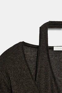 LAYERED EFFECT JACKET TOP