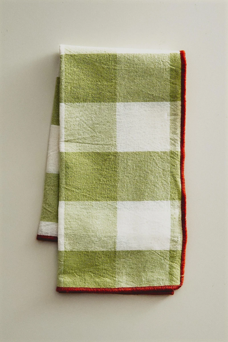 PACK SERVIETTES DE TABLE CARREAUX SURPIQÛRES (LOT DE 2)