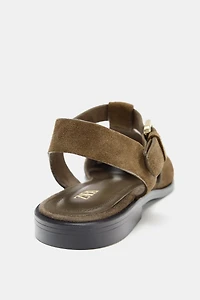 SPLIT LEATHER FISHERMAN SANDALS