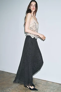 POLKA DOT LONG SKIRT ZW COLLECTION