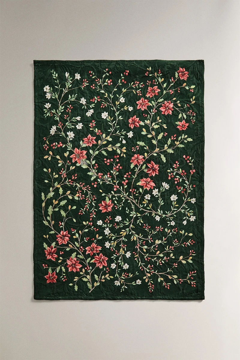 LOT TORCHONS COTON JACQUARD NOËL (LOT DE 2)