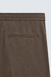 RELAXED FIT HOUNDSTOOTH SUIT PANTS