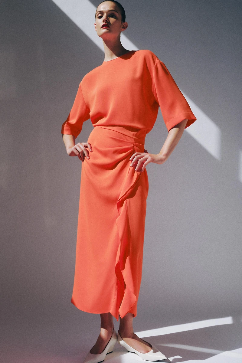 ROBE MI-LONGUE DRAPÉE ZW COLLECTION