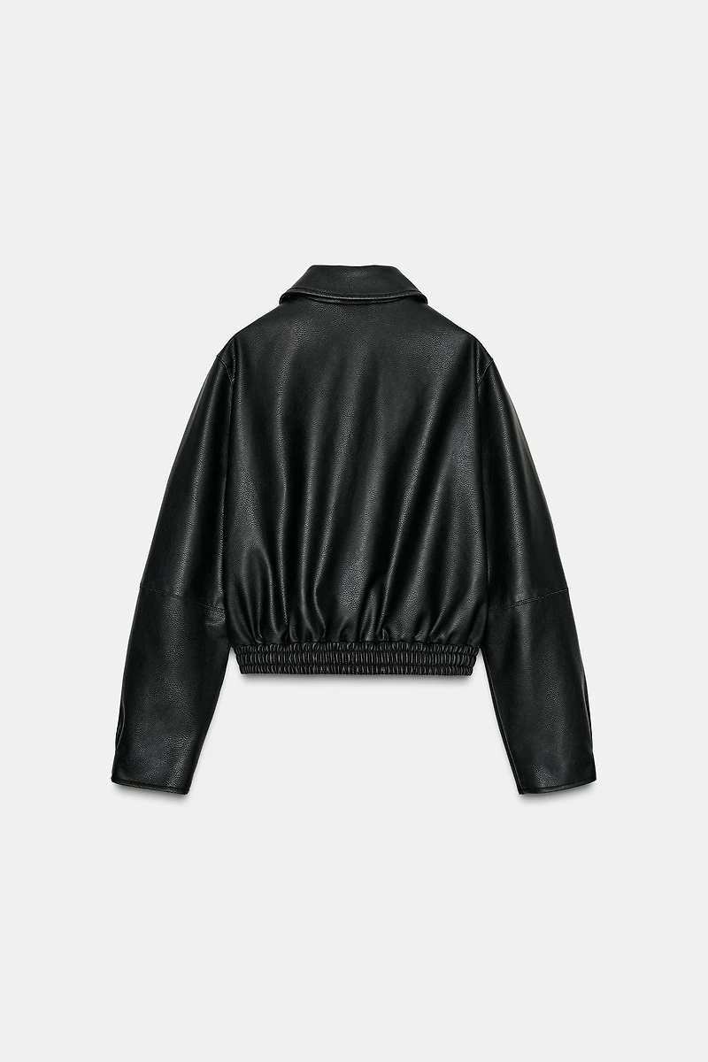 FAUX LEATHER JACKET