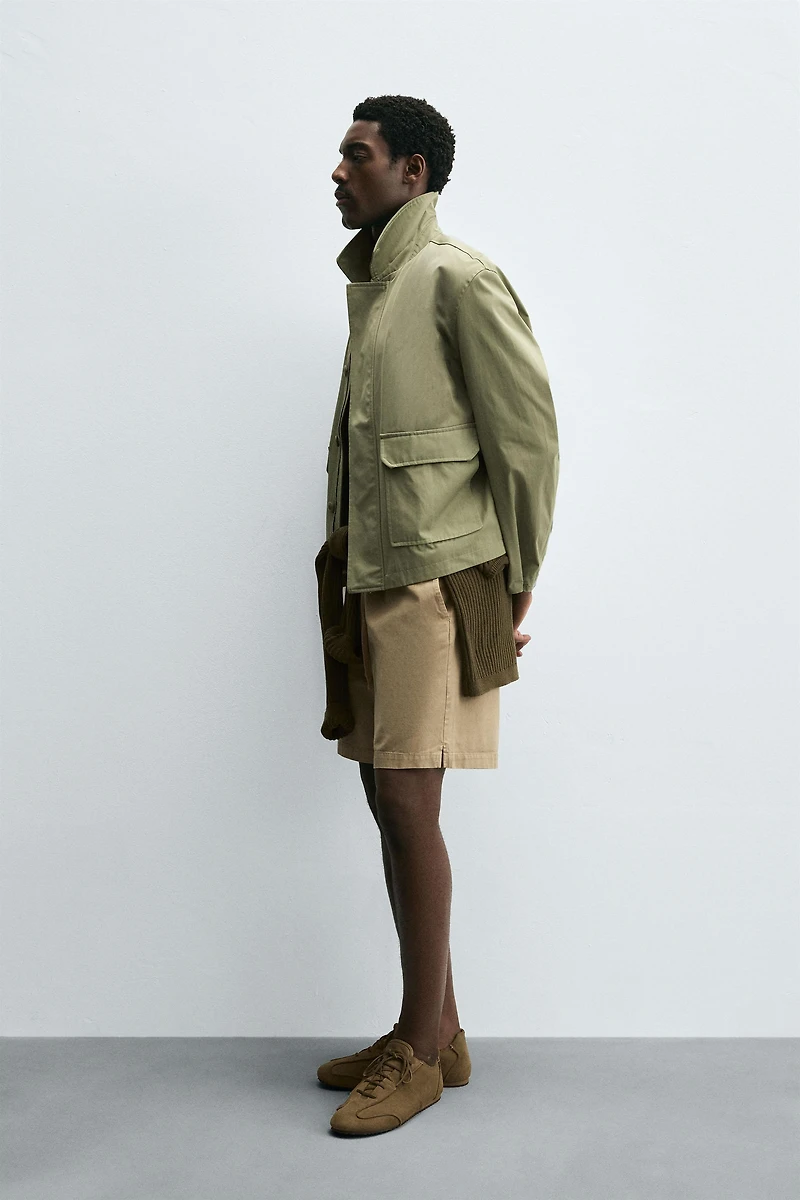 RELAXED FIT LYOCELL-COTTON SHORTS