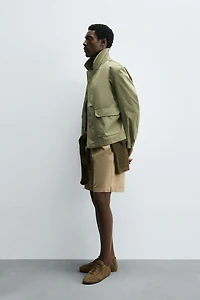 RELAXED FIT LYOCELL-COTTON SHORTS