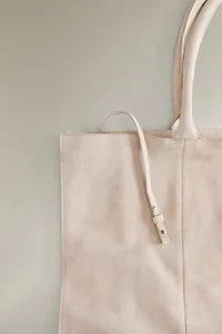 LARGE SPLIT SUEDE TOTE BAG