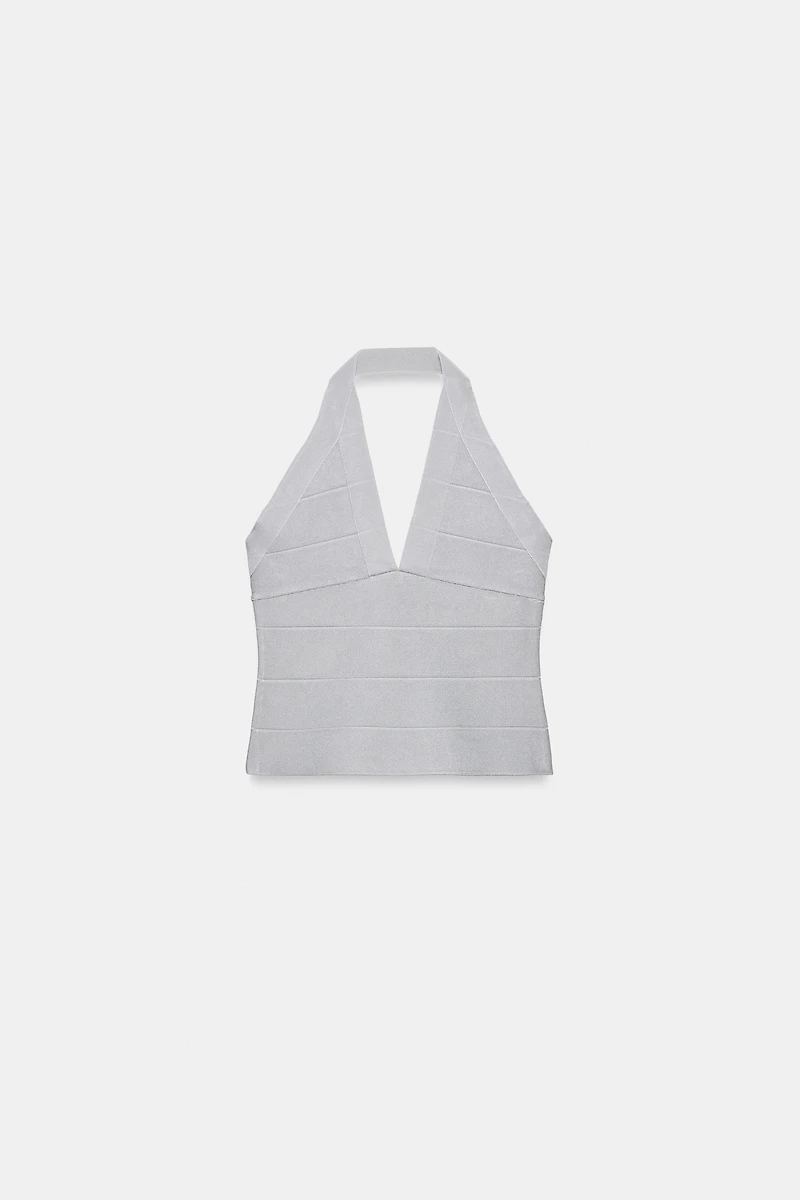 STRETCH BAND HALTER TOP