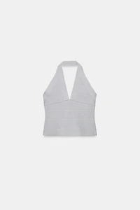 STRETCH BAND HALTER TOP