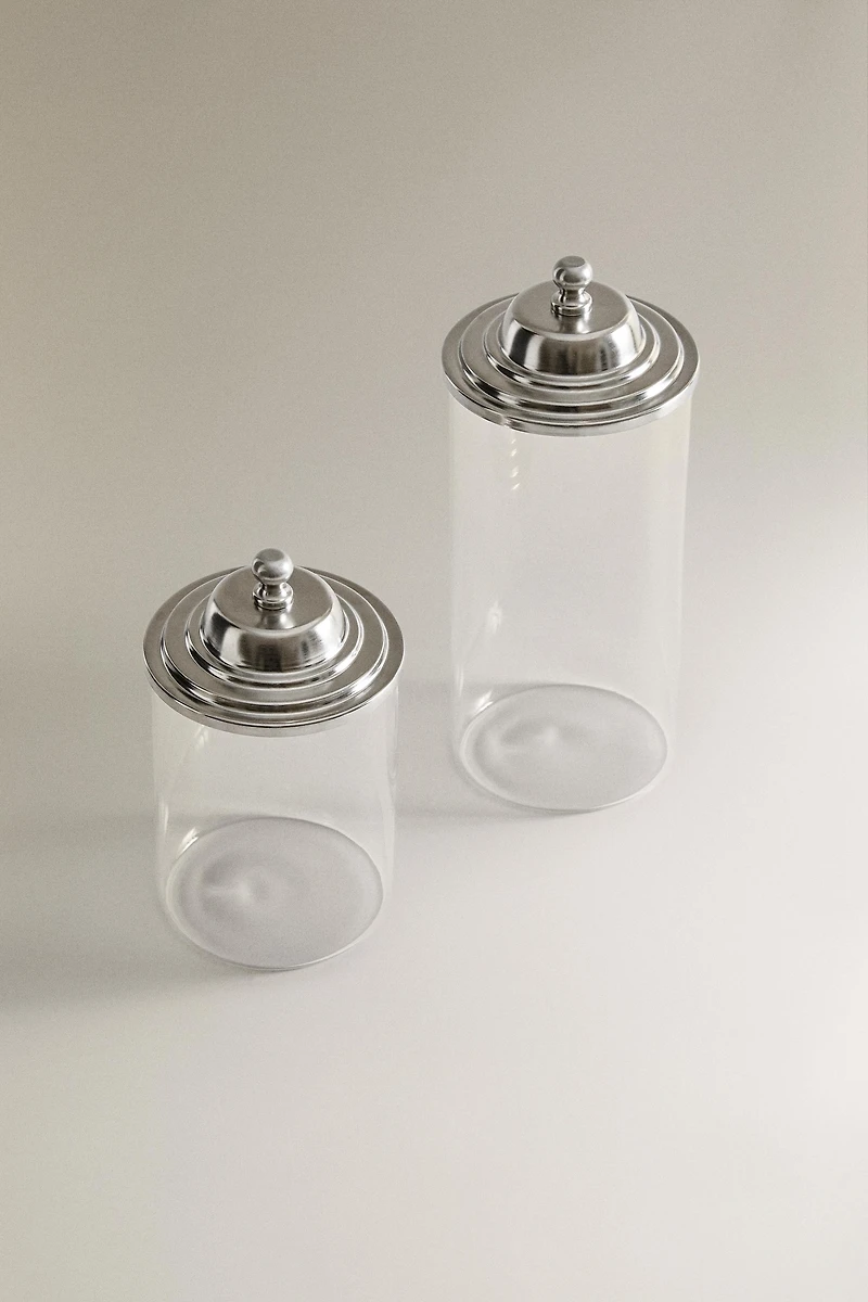 GLASS JAR WITH METAL LID