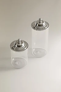 GLASS JAR WITH METAL LID