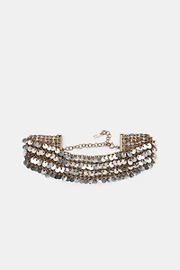 SEQUIN COMBINED CHOKER NECKLACE